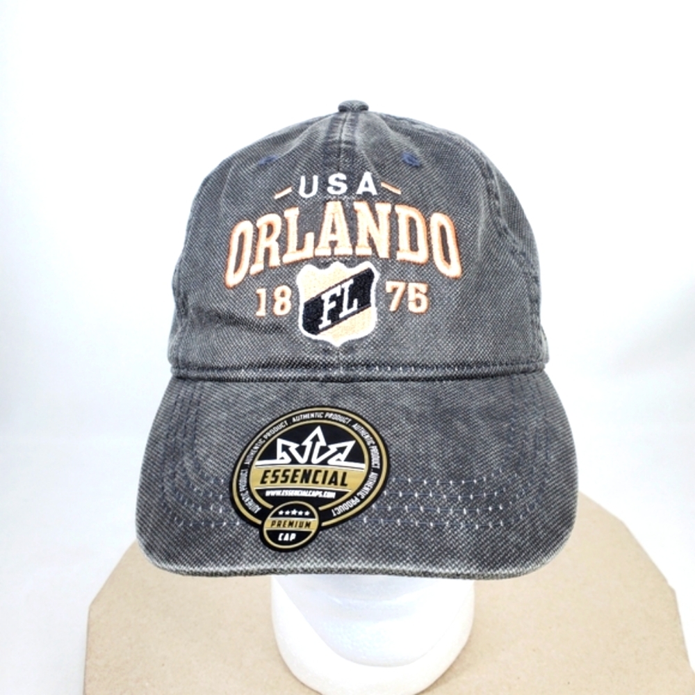 USA ORLANDO FL Florida 1875 Gray Hat Adult Snapback Canvas Baseball Cap Curve.
